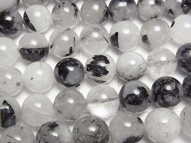 [Video]Tourmaline Quartz AA Round 8mm 1strand beads (aprx.15inch/37cm)