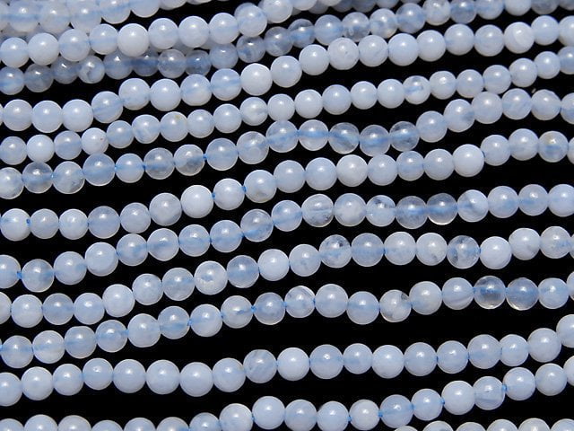 Blue Lace Agate, Round Gemstone Beads