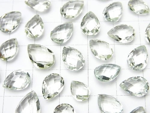 High Quality Green Amethyst AAA Undrilled Faceted Pear Shape 5pcs $14.99!