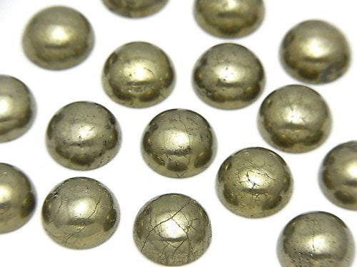 Cabochon, Pyrite Gemstone Beads