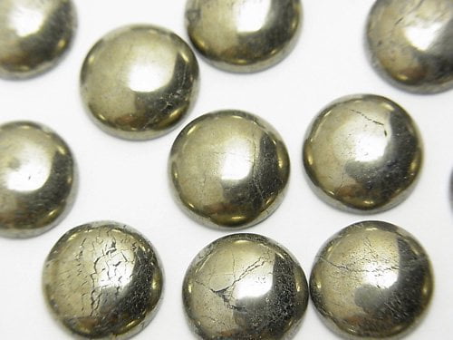 Cabochon, Pyrite Gemstone Beads