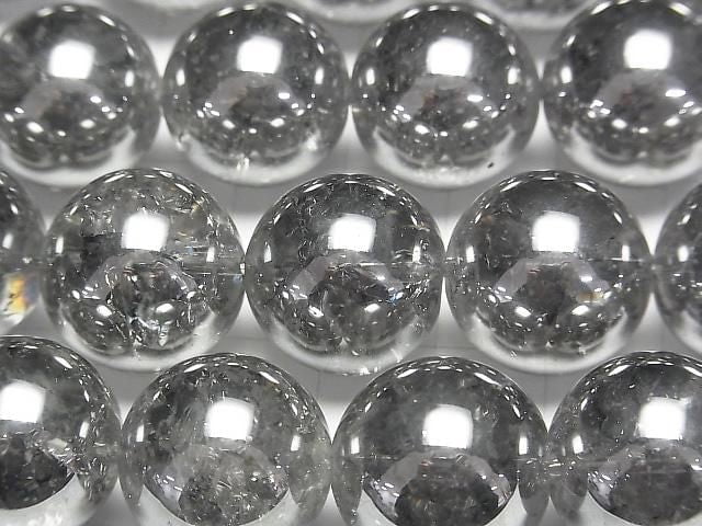 [Video] Cracked Silver Flash Crystal Round 18mm 1/4 or 1strand beads (aprx.15inch/36cm)