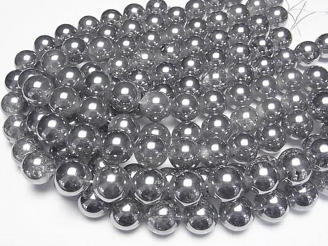 [Video] Cracked Silver Flash Crystal Round 18mm 1/4 or 1strand beads (aprx.15inch/36cm)