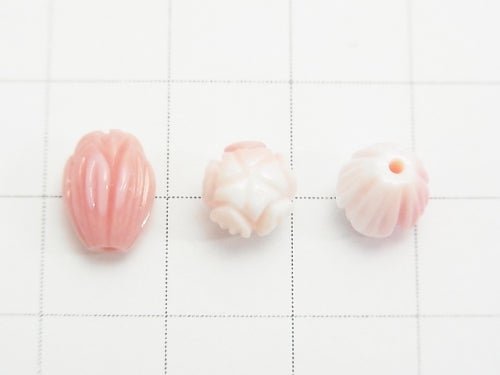 [Video] Queen Conch Shell AAA - AAA - flower bud 9 x 7 x 7 mm [Half Drilled Hole] 5 pcs $8.79!