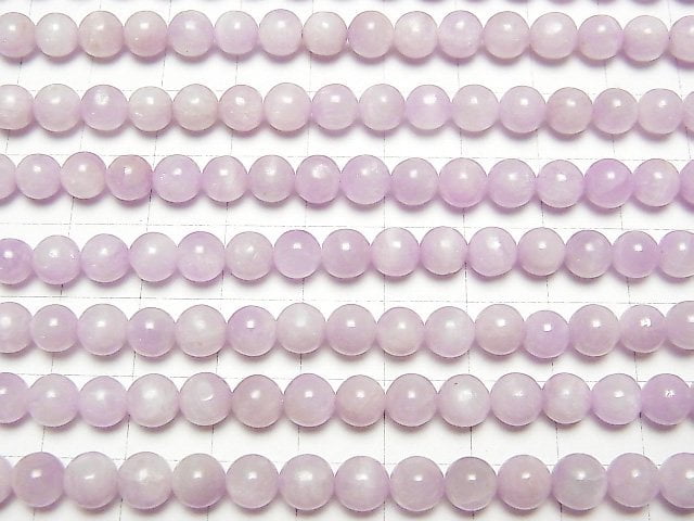 [Video] Nigeria Kunzite AA + Round 6 mm half or 1 strand beads (aprx.15 inch / 38 cm)