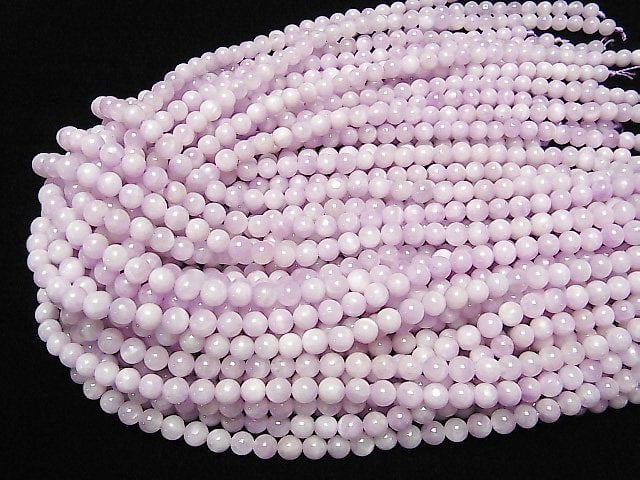 [Video] Nigeria Kunzite AA + Round 6 mm half or 1 strand beads (aprx.15 inch / 38 cm)