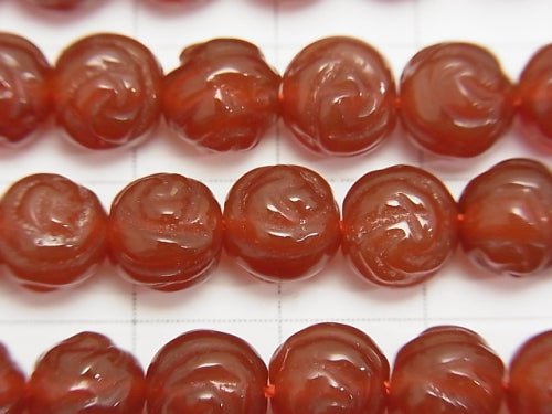 1strand $9.79! Red Agate AAA Round Rose Cut 8mm 1strand beads (aprx.13inch / 32cm)