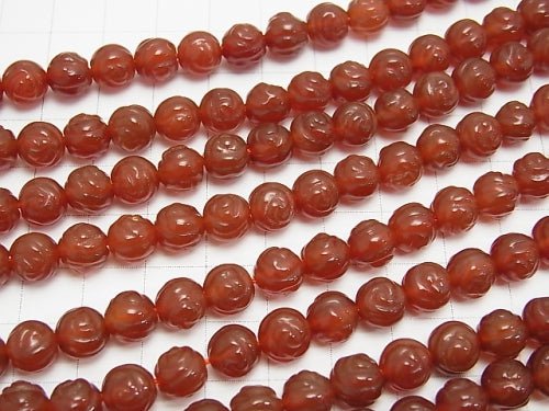 1strand $9.79! Red Agate AAA Round Rose Cut 8mm 1strand beads (aprx.13inch / 32cm)