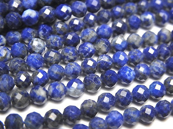 Faceted Round, Lapis lazuli Gemstone Beads