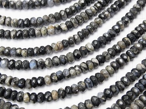 Que Sera Stone  Faceted Button Roundel 6x6x4mm half or 1strand beads (aprx.15inch/38cm)