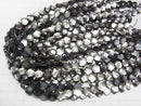 [Video] High Quality Black Shell Flower (Faceted ) 10x10x5mm half or 1strand beads (aprx.15inch/38cm)