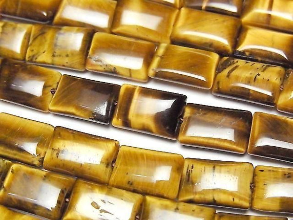 [Video] Yellow Tiger's Eye AA++ Rectangle 12x8mm Half or 1strand Beads (approx. 15 inches/36 cm)