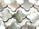 [Video] Black Shell AAA Flower Motif 15x15x3mm 1/4 or 1strand beads (aprx.15inch / 37cm)