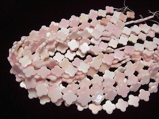 [Video] Queen Conch Shell AAA - Flower Motif 15x15x3mm 1/4-1 strand beads (approx. 15inch/38cm)