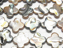 Abalone Shell Flower motif 15x15x3mm 1/4 or 1strand beads (aprx.15inch / 38cm)