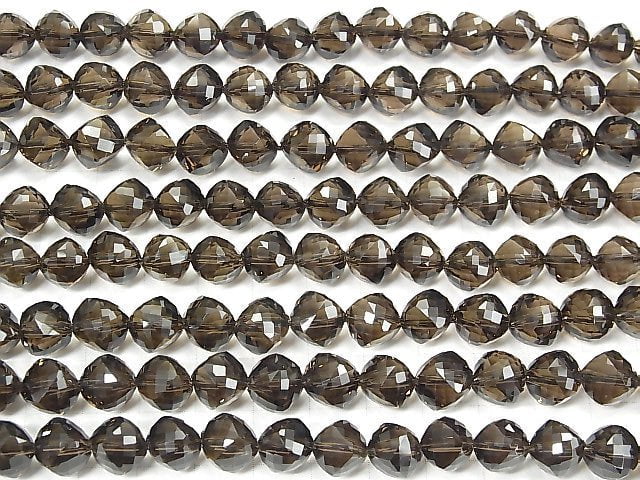 [Video] High Quality!  Smoky Quartz AAA Dice Shape 10x10x10mm half or 1strand beads (aprx.7inch/18cm)