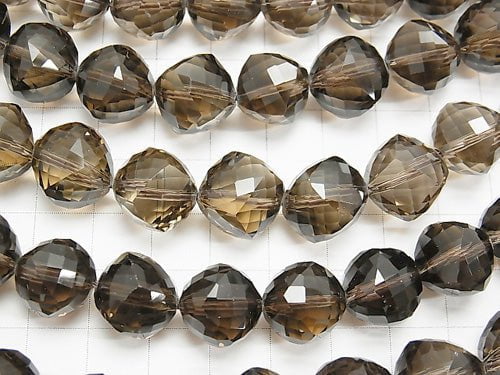 High Quality!  Smoky Quartz AAA Dice Shape 15x15x15mm half or 1strand beads (aprx.7inch/18cm)