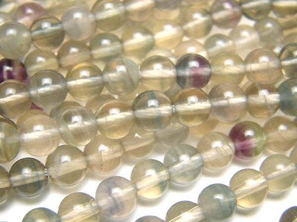 Fluorite, Round Gemstone Beads