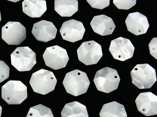 1pc $2.79! High Quality White Shell Octagonal Shape 9x9x4mm 1pc