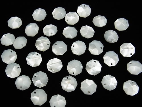 1pc $2.79! High Quality White Shell Octagonal Shape 9x9x4mm 1pc