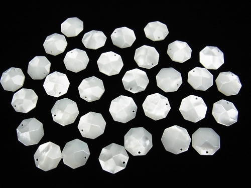 1pc $3.79! High Quality White Shell Octagonal Shape 14x14x5mm 1pc