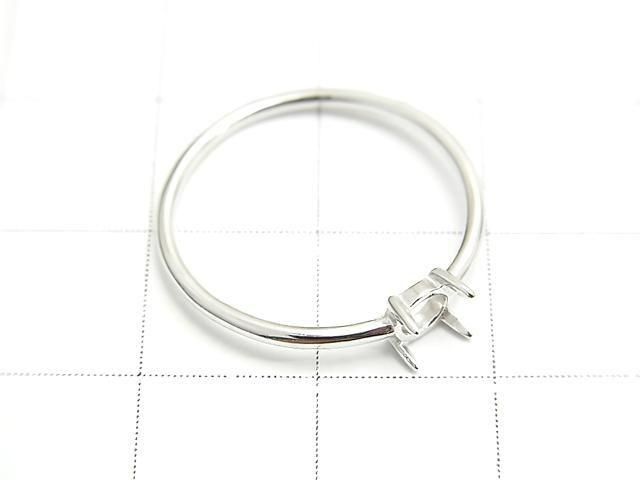 [Video] Silver925 Ring Frame (Prong Setting) Round 4mm Rhodium Plated 1pc