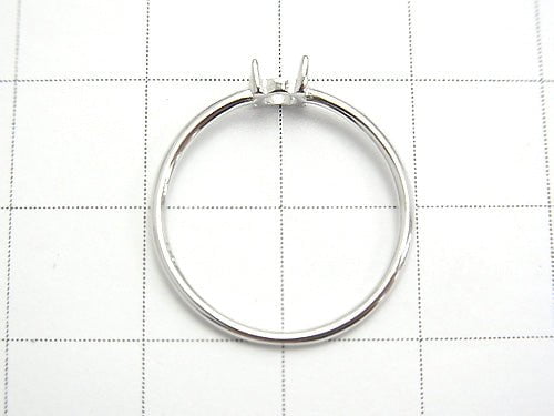 [Video]Silver925 Ring Frame (Prong Setting) Round 4mm Rhodium Plated 1pc