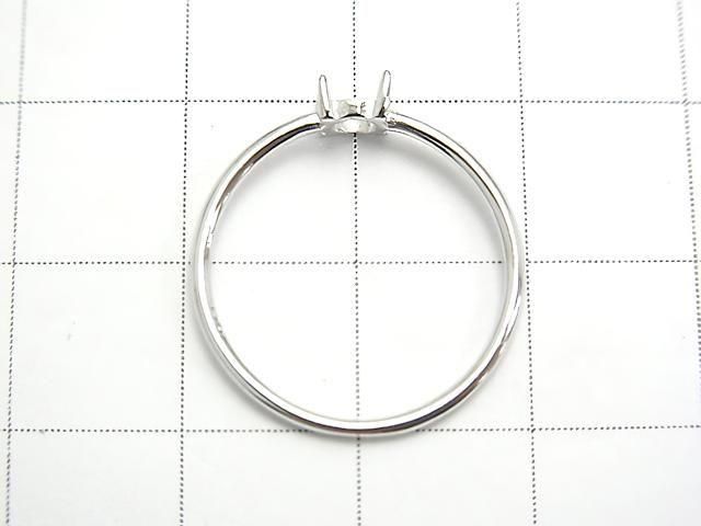 [Video] Silver925 Ring Frame (Prong Setting) Round 4mm Rhodium Plated 1pc