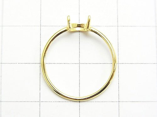 [Video]Silver925 Ring Frame (Prong Setting) Round 6mm 18KGP 1pc