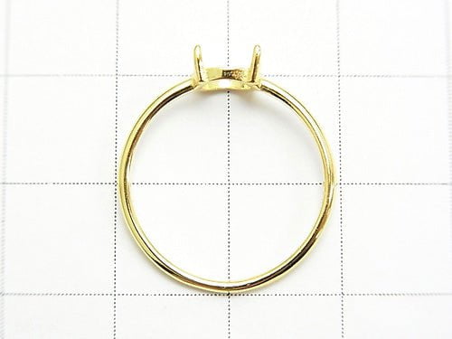 [Video] Silver 925 Ring Frame (Prong Setting) Round 6mm 18KGP 1pc