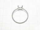 [Video] Silver925 Ring Frame (Prong Setting) Round 6mm Rhodium Plated 1pc