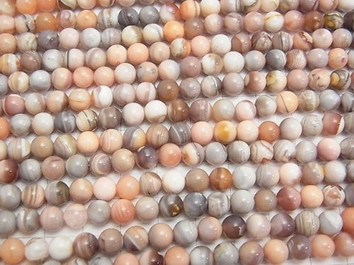 1strand $11.79! Pink Botswana Agate Round 6mm 1strand beads (aprx.15inch / 38cm)