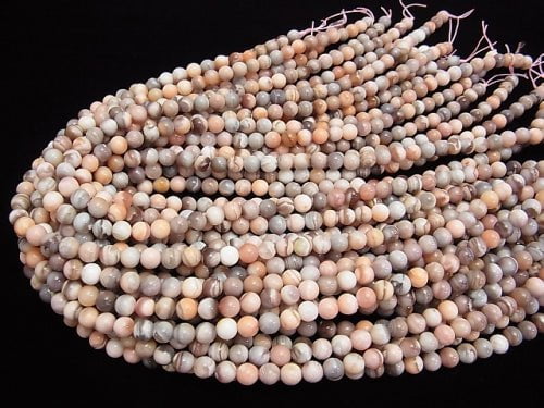 1strand $11.79! Pink Botswana Agate Round 6mm 1strand beads (aprx.15inch / 38cm)