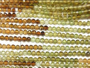 [Video]High Quality! Brown-Green Tourmaline AAA Faceted Round 2mm 1strand beads (aprx.12inch/30cm)