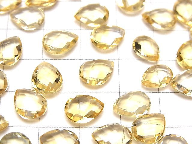 [Video] High Quality Citrine AAA Undrilled Pear shape Cushion Cut 10x8mm 5pcs $9.79!