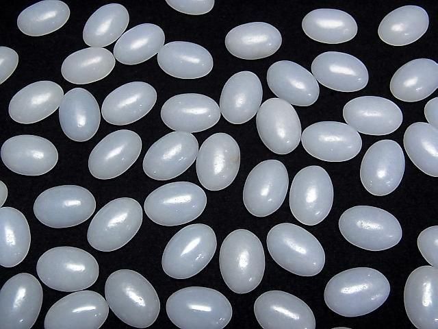 [Video] Angelite Oval Cabochon 14x10mm 4pcs