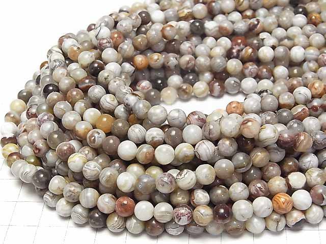 [Video] Laguna Lace Agate Round 6mm 1strand beads (aprx.15inch/37cm)