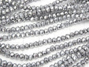 1strand $1.79! glass Beads Faceted Button Rondelle 3x3x2mm Silver 1strand beads (aprx.14inch / 34cm)
