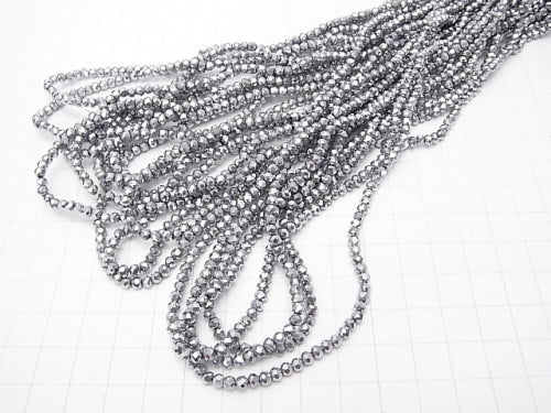 1strand $1.79! glass Beads Faceted Button Roundel 3x3x2mm Silver 1strand beads (aprx.14inch / 34cm)