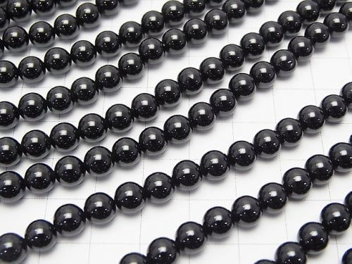 Black Spinel AAA Round 6-6.5mm half or 1strand beads (aprx.15inch/38cm)