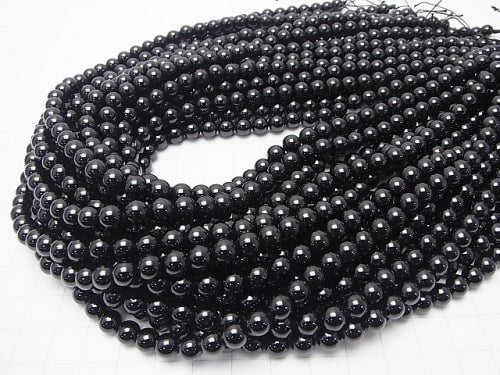 Black Spinel AAA Round 6-6.5mm half or 1strand beads (aprx.15inch/38cm)