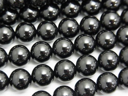 Black Spinel AAA Round 8mm half or 1strand beads (approx. 15 inches/38 cm)