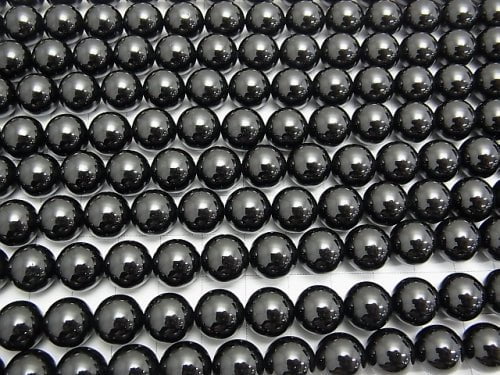 Black Spinel AAA Round 10mm half or 1strand beads (aprx.15inch / 38cm)