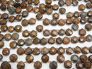 Bronzite  Chestnut  Faceted Briolette 10x10x5mm half or 1strand beads (aprx.15inch/38cm)