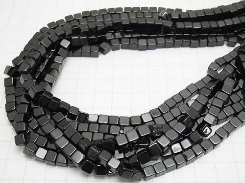 1strand $17.99! Black Tourmaline AAA - Cube 5x5x5mm 1strand beads (aprx.15inch / 37cm)