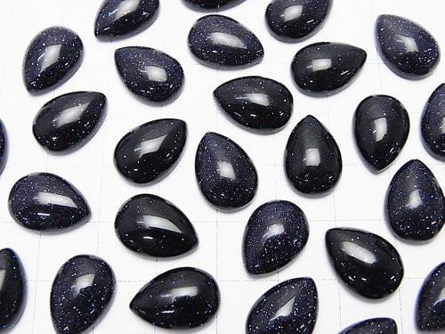 Blue Golden Sand Stone  Pear shape Cabochon 14x10mm 3pcs $2.79!