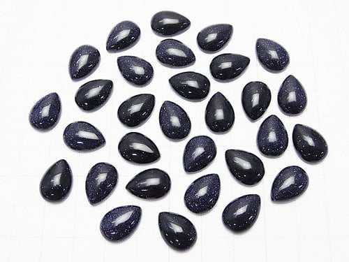 [Video] Blue Golden Sand Stone  Pear shape  Cabochon 14x10mm 3pcs