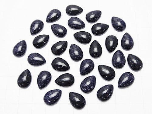 Blue Golden Sand Stone  Pear shape Cabochon 14x10mm 3pcs $2.79!