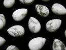 Howlite Magnesite  Pear shape  Cabochon 14x10mm 5pcs