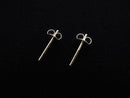 [K10 Yellow Gold]Earstuds & Earnuts Needles 1pair